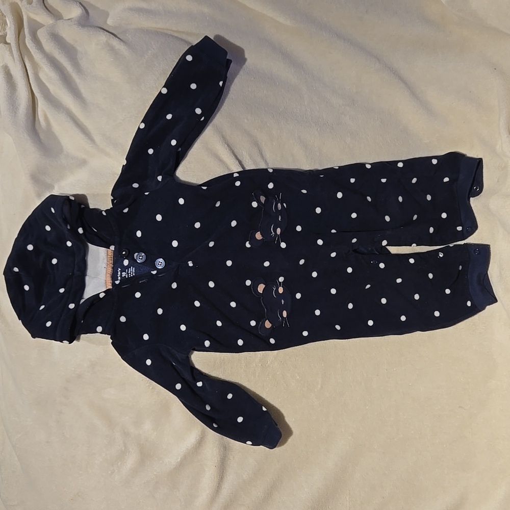 Carters Fleece Hooded Jumpsuit